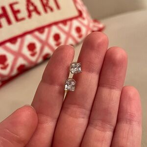 Faux diamond earrings